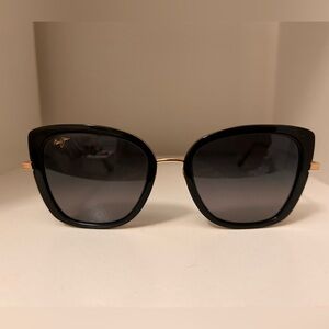 Maui Jim Black and Gold Women's Sunglasses